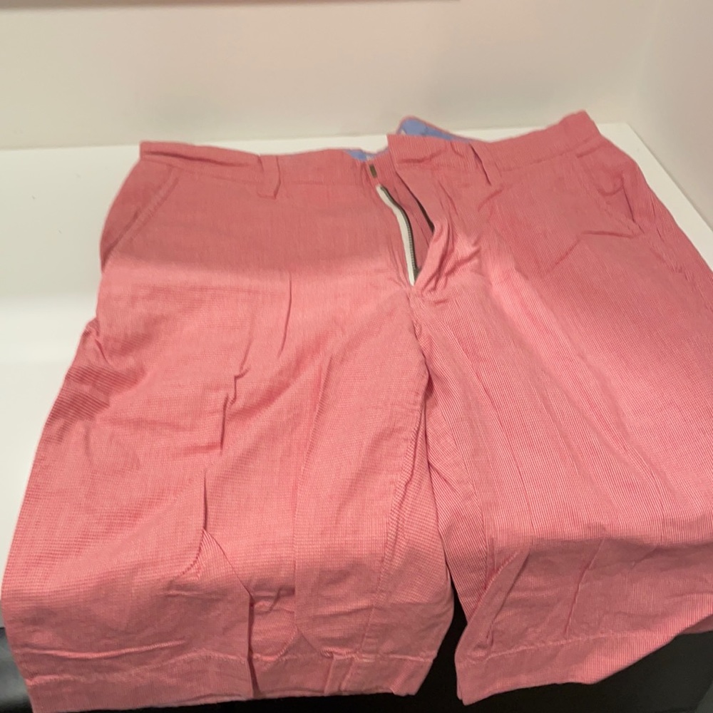 JCREW Red and white checked shorts. 10” inseam. Great condition.  100% cotton.